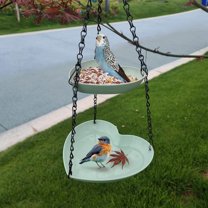 Decorative Hummingbird Feeder Bird Bowl, Backyard Bird Feeder Tray Bird Water Feeder, Decorative Hanging Ornaments, Bird Feeder Kit Humming Birdbaths(1PCS)