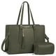 thumbnail image 1 of Bolsa para portátil LOVEVOOK para mujer de 15.6 pulgadas, ligera, verde oliva, 1 of 8
