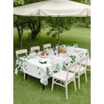 thumbnail image 3 of Outdoor Tablecloth with Umbrella Hole and Zipper, Green Spring Botanical Rectangle Table Cloth 60x120 Inch Waterproof Tablecloth, Weeping Eucalyptus Butterfly Picnic Table Cover for Patio Camping, 3 of 7