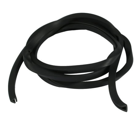 1M Length 3mm Groove Width 6mm Height Rubber Hollow Air Sealed Seal Strip Black