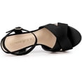 thumbnail image 4 of BLISSFUL STEP Women's Strap Platform Chunky Heel Slingback Sandals, 4 of 7