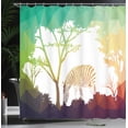 thumbnail image 4 of Ambesonne Digital Shower Curtain, Colorful Savannah Zebra, 69"Wx84"L, Multicolor, 4 of 5
