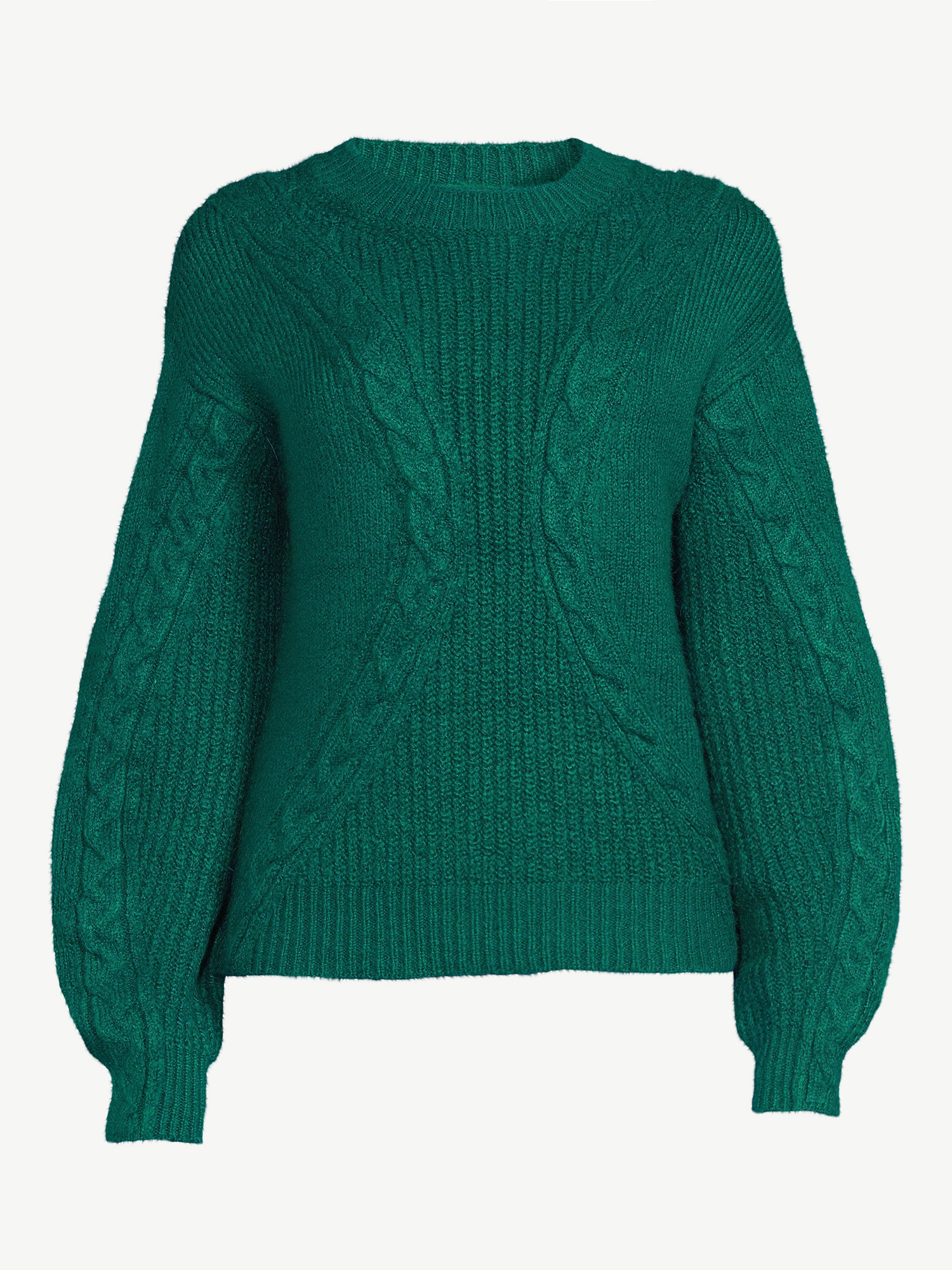 Scoop Women's Textured Cable Knit Sweater - image 5 of 5
