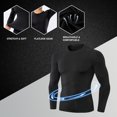 thumbnail image 3 of Camisa deportiva para hombre Manga larga O Cuello Elástico Slim Fitness, 3 of 7