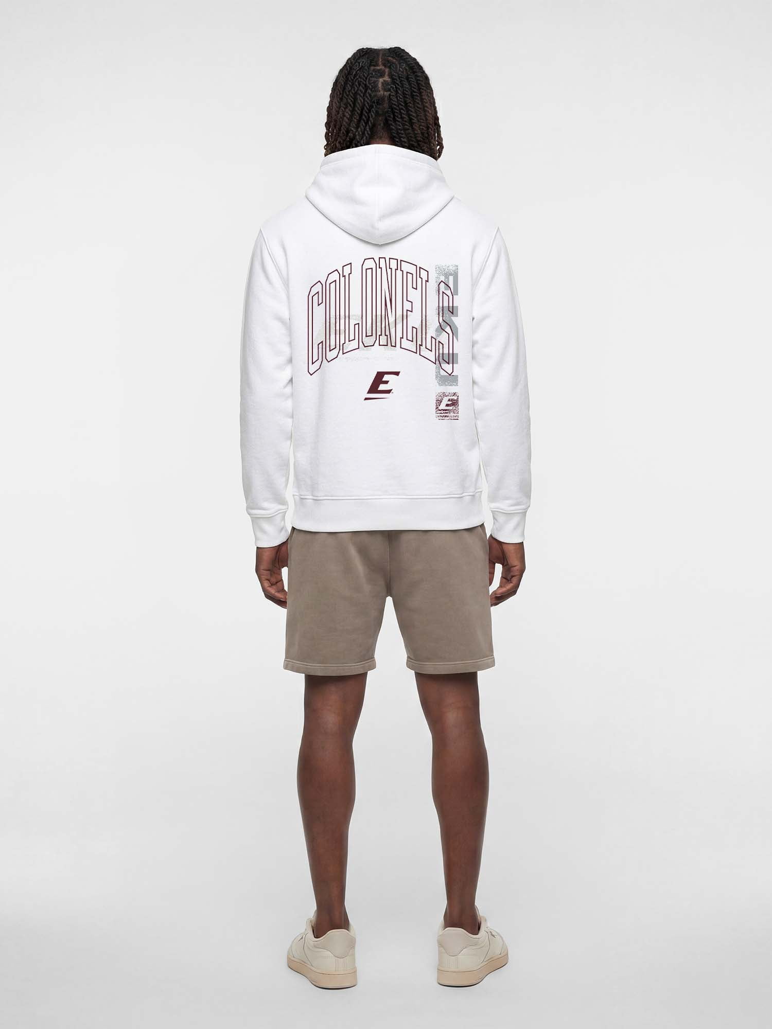Eastern Kentucky Colonels Reebok Mens White Hooded Sweatshirt