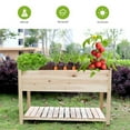thumbnail image 4 of Yardmaster Raised Garden Bed 48.5x30x24.4in, Elevated Wood Planter Box with Legs & Storage Shelf, Wooden Elevated Vegetable Growing Bed for Flower/Herb/Backyard/Patio/Balcony, 4 of 9