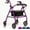 Purple-Black Seat, variant on Steel Rollator Walker with Seat - Foldable, Narrow, Rolling Senior Walker for Small Spaces - 4 Wheel Lightweight Adult Easy Drive with Underseat Storage, Adjustable Height (Black)