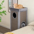 thumbnail image 4 of Costway 4-Story Cat House 39" Cat Condo with Scratching Posts & 4 Soft Plush Cushions Gray, 4 of 10