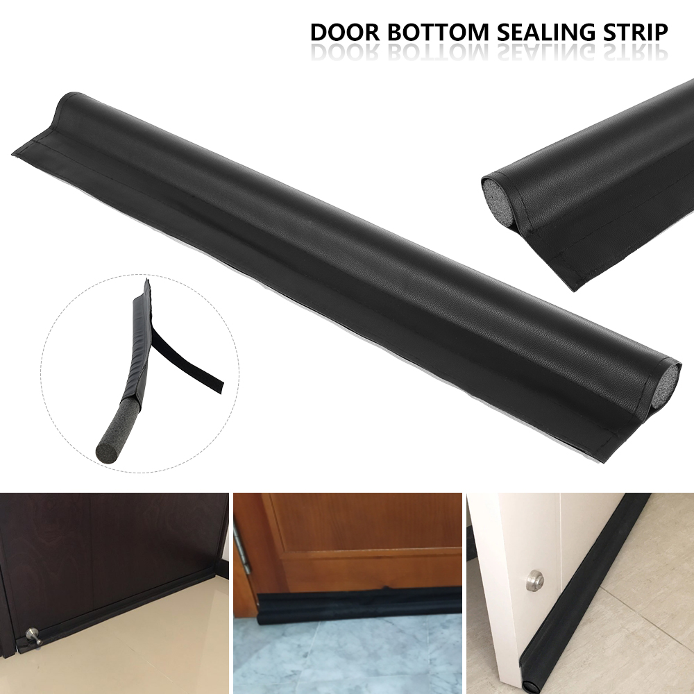 Everso Under Door Draft Blocker Black Door Draft Stopper Reduce Noise
