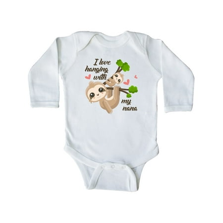 

Inktastic Hanging With My Nana Gift Baby Boy or Baby Girl Long Sleeve Bodysuit