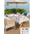 thumbnail image 6 of 60x84 Inch Outdoor Tablecloth with Umbrella Hole Zipper Rectangle Lavender Vases Rectangular Tablecloths Outside Waterproof Home Purple Floral Butterflies Rustic Patio Table Cloth Cover for Picnic, 6 of 8