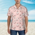thumbnail image 5 of Uemuo Easter Rabbit Printed Regular Fit Short Sleeve Casual Hawaiian Shirt for Men,Aloha shirt,Tropical shirt,Floral print shirt,Vacation Beach shirt-Small, 5 of 9