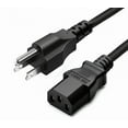 thumbnail image 2 of Standard 6ft AC Power Cord Cable, 3-Prong Replacement Power Cable for Computers, Printers, Monitors, Laptops, and Electronics, 2 of 3