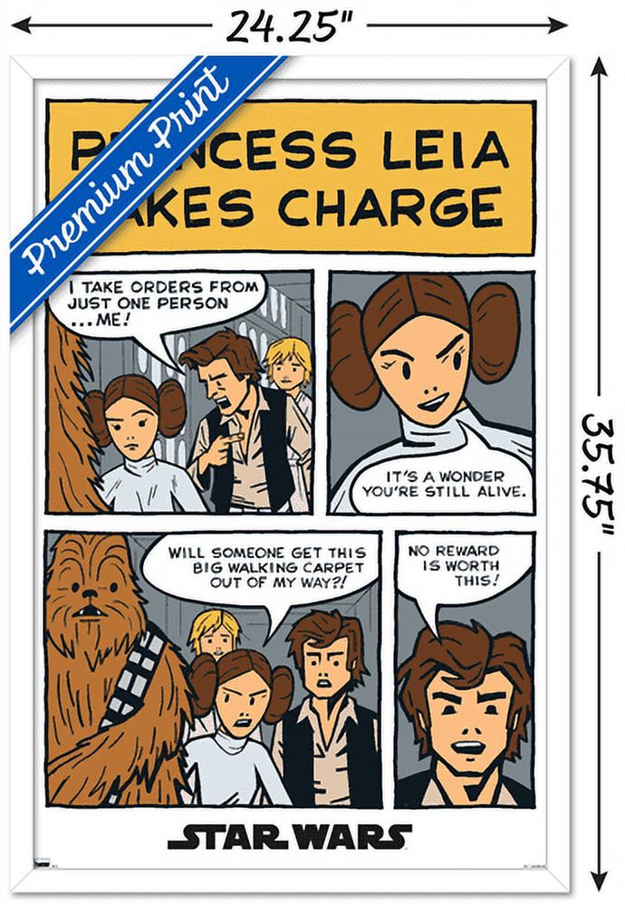 Star Wars: A New Hope - Comic Panel Wall Poster, 22.375" x 34", Framed