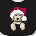 thumbnail image 4 of Inktastic Kiniart Christmas Goldendoodle Boys or Girls Baby Bib, 4 of 4