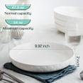 thumbnail image 5 of DOWAN 10-Inch White Ceramic Serving Platters, Set of 4 Large Round Plates, 54Oz Pasta Salad Bowls, Dinner Platters, Microwave Dishwasher Safe, Free Scrub Sponge, 5 of 5