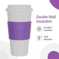 thumbnail image 3 of Copco Acadia 16 oz Plastic Insulated Travel Mug, Lilac, 3 of 7