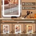 thumbnail image 3 of Maquillaje Vanity Mirror Halumao Light Up de 13,8 x 10,6 cm, 3 colores, 3 of 7