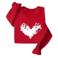 thumbnail image 5 of NexTorq Love Sweatshirt - Valentines Sweatshirts for Women Love Heart Graphic Pullover Crewneck Long Sleeve Tops Valentine's Day Sweatshirt M4-Red XL, 5 of 7