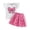 Pink, variant on HAOTAGS Girls Outfit Set,Flutter-Sleeve Tank Top and Pleated Mini Skirt Ruffle Sleeve Top Lightweight Casual Picnic Party Clothes 2-Piece Pink 5-6T