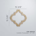 thumbnail image 3 of Ekena Millwork 15 3/8"W x 15 3/8"H x 1/4"T Medium Marrakesh Decorative Fretwork Wood Wall Panels, Walnut, 3 of 18