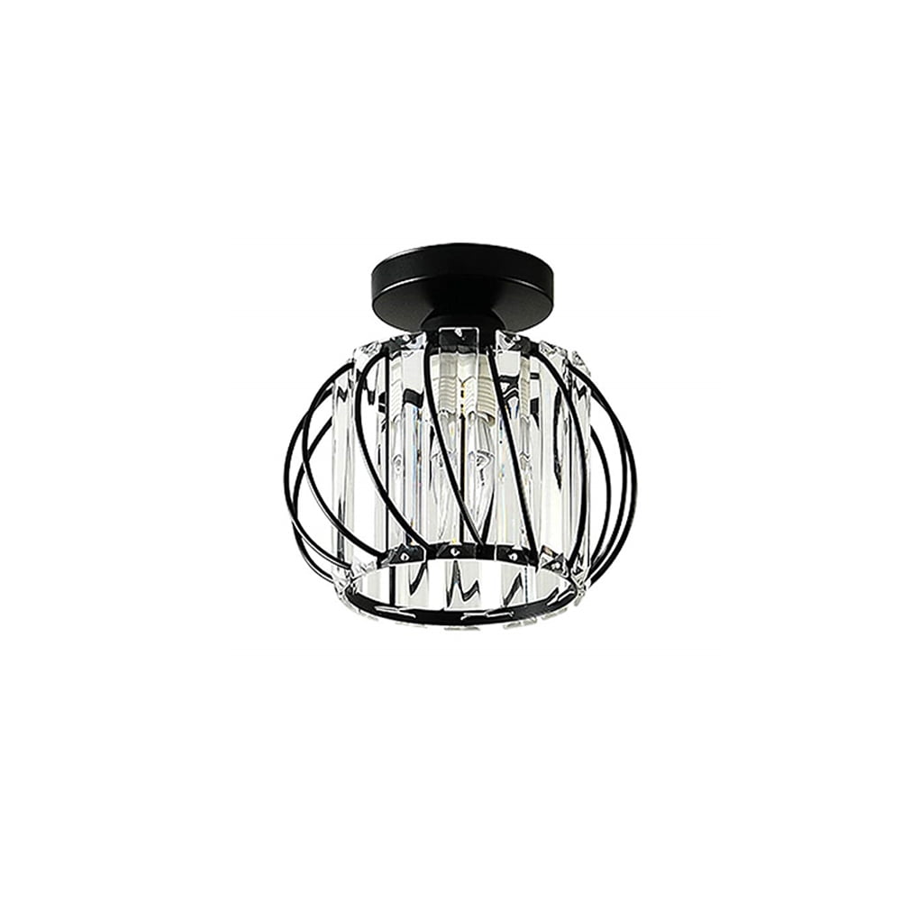 FSLiving Ceiling Light Crystal and Metal Lampshade Ceiling Lighting