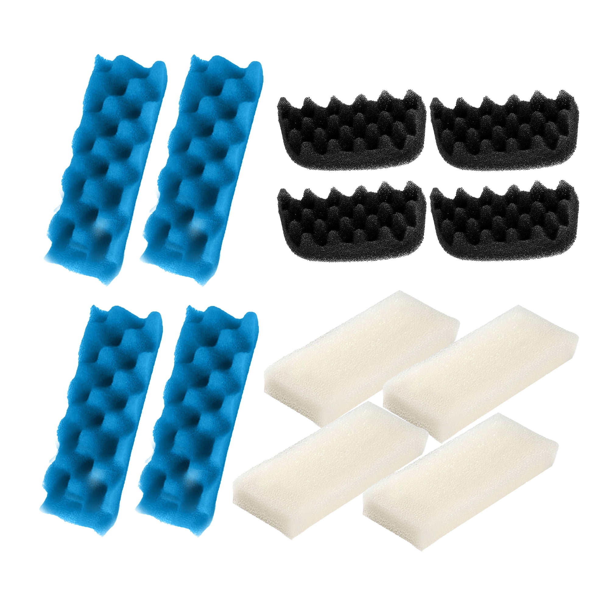 Genligt Aquarium Bio Sponge Foam Max Filter Pads Pack Compatible with Fluval 206, 207, 18 Pack