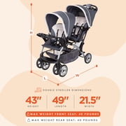 Open Box Baby Trend Sit N' Stand Easy Fold Twin Double Infant Toddler Stroller
