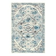 thumbnail image 4 of MeyJey Boho Indoor Living Room Area Rug 9'x12', Non-Slip Machine Washable Vintage Oriental Distressed Floor Carpet for Bedroom Dining Kitchen Hallway, Blue/Beige, 4 of 15