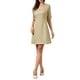 thumbnail image 2 of Vestidos Midi para Mujeres Verano de Manga Corta Cuello Redondo A-Line Vestidos de Negocios Casual para Oficina Talla S Caqui, 2 of 6