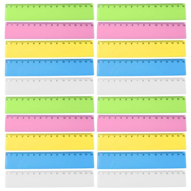 25 uds reglas de plástico reglas para estudiantes reglas transparentes reglas de colores reglas de medición reglas reutilizables