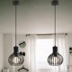 thumbnail image 2 of Chandelier Suspensión E27 Lámpara colgante de metal vintage Sala de estar Cocina Restaurante Negro - Negro, 2 of 5