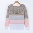 thumbnail image 4 of Sudaderas con capucha y bloques de color ligeros para mujer, sudaderas con capucha, color rosa/XL, 4 of 9