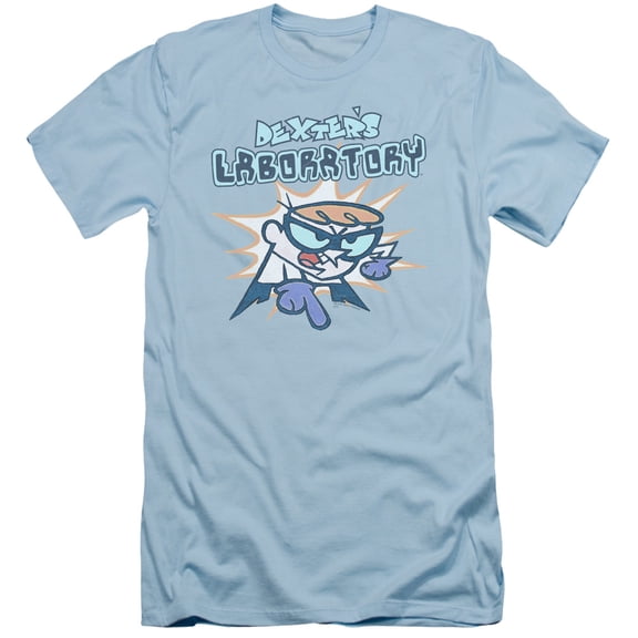 Dexter's Laboratory What Do You Want S/S Adult 30/1 T-Shirt Light Blue