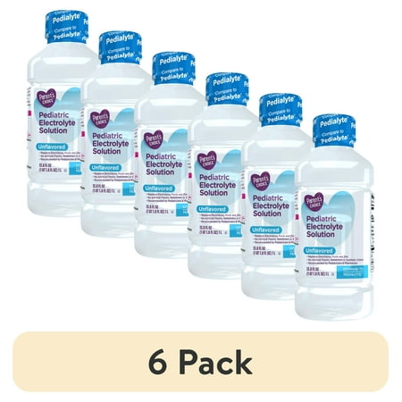 (6 pack) Parent’s Choice Pediatric Electrolyte Oral Solution, Unflavored, 33.8 fl oz