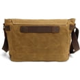 thumbnail image 3 of LinYooLi Men's Waxed Canvas Messenger Bag Shoulder Crossbody Laptop Bag Satchel (M49_Army Green), 3 of 7