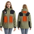 thumbnail image 4 of RXIRUCGD USB Intelligent Constant Temperature Heated Windproof Plus Size Coat For Men And Women Winter 4 Heated Jacket Coat( Army Green, Size:M ), 4 of 4