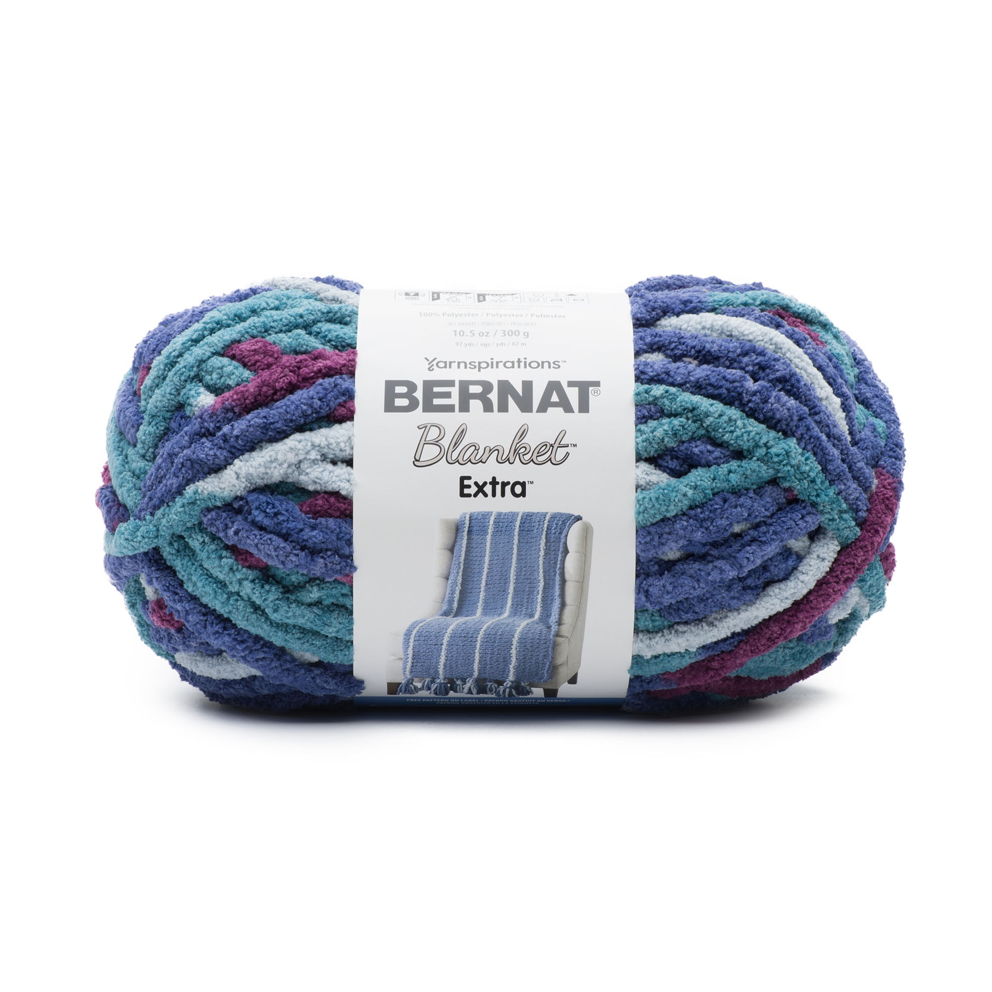 Bernat Blanket Extra Yarn, Speckled Moonrise, 10.5oz(300g), Jumbo, Polyester