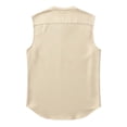 thumbnail image 5 of srobpty Mens Summer Solid Sleeveless Round Neck Linen Tank Tops Button Closure for Holiday and Casual Daily Wear, 5 of 5
