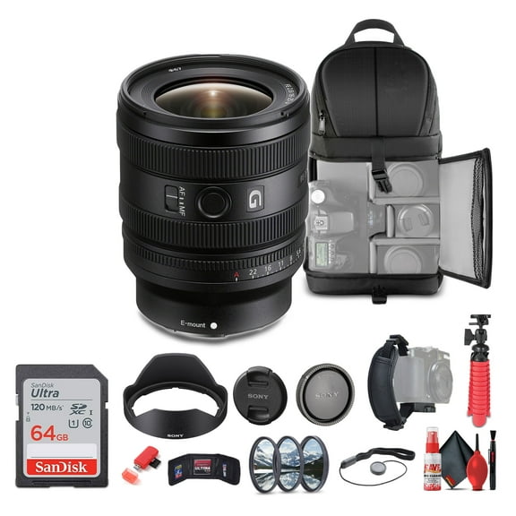 Sony FE 16-25mm F/2.8 G Lens (Sony E) (SEL1625G)   64GB Card   Filter Kit   More - Bundle(International Model)
