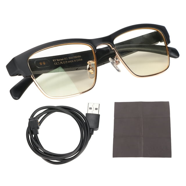 Lunettes, Microphone Intégré Portable Rechargeable Étanche IP5 Lunettes Intelligentes pour le Jeu