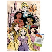 Disney Ultimate Princess Celebration - Castle Group Wall Poster with Pushpins, 14.725" x 22.375"