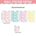 thumbnail image 2 of 40pcs Easter Bunny Footprint Wall Stickers, Removable Adhesive Floor Decor Stickers for Room, Living Room, Bedroom, Non-Toxic Self-Adhesive Decals, Festive Easter Party Decor, Colorful, 2 of 6