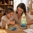 thumbnail image 6 of DIY Lighted Sea Glass-Style Lighthouse Kit Collection, DIY Sea Glass Lighthouse Kit with Pieces & Guide, Adults Craft Kit, Handmade Ocean Beach Decor Gift for Craft Lovers.C, 6 of 7