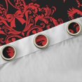 thumbnail image 4 of jejeloiu Cartoon Bowtie Bow Black Out Curtains,Ancient Damask Jacquard Curtains Pack of 2 (42x63 Each),Red Victorian Baroque Bedroom Curtains For Kids,Microfiber Bedroom Decor, 4 of 6