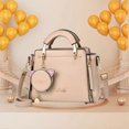 thumbnail image 4 of Women's Shoulder Handbags Solid Color PU Leather Shoulder Messenger Bag for Shopping Traveling, 4 of 5
