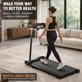 thumbnail image 6 of Alvantor 2.5HP Walking Pad Treadmill, Manual Incline Under Desk Treadmill with Shock Absorption for Small Apartments, Black, 6 of 7