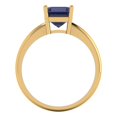 thumbnail image 4 of Solitaire Engagement Ring for Women - 1.5ct Simulated Blue Sapphire in 14K Yellow Gold Promise Ring, 4 of 5