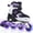 Purple, variant on Inline Skates for Girls and Boys with Full Light up Wheels, Beginner Roller Skates for Kids Youth Green