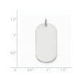 thumbnail image 2 of 14k White Gold Plain .035 Gauge Engraveable Dog Tag Disc Pendant / Charm, 2 of 2
